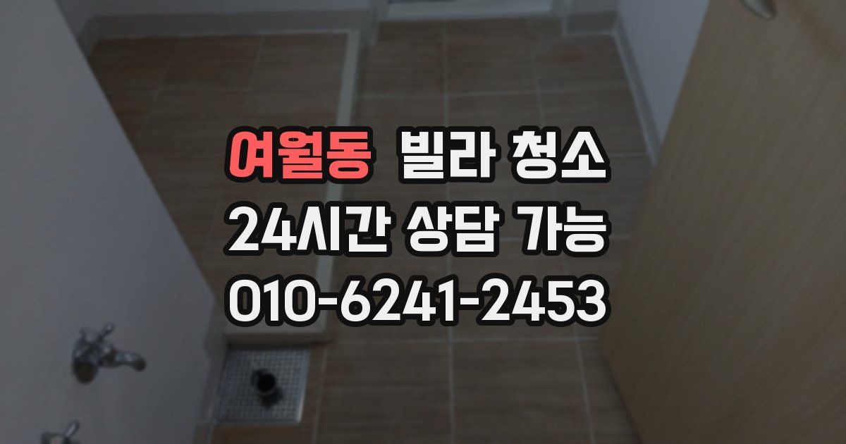 여월동 빌라 청소