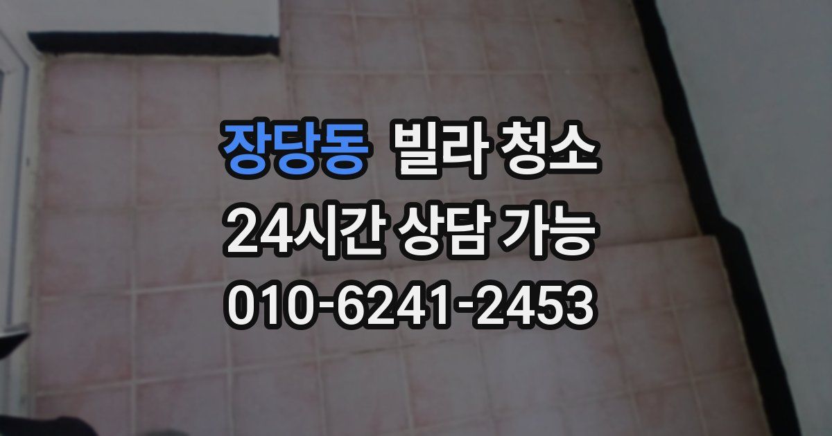 장당동 빌라 청소