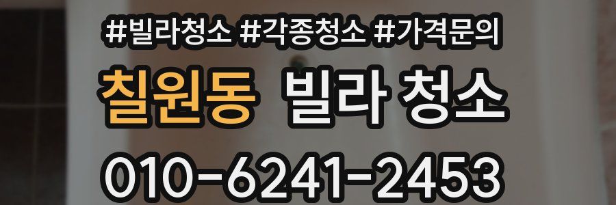 칠원동 빌라 청소