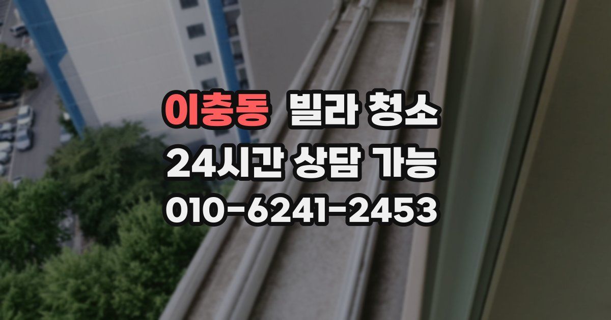 이충동 빌라 청소