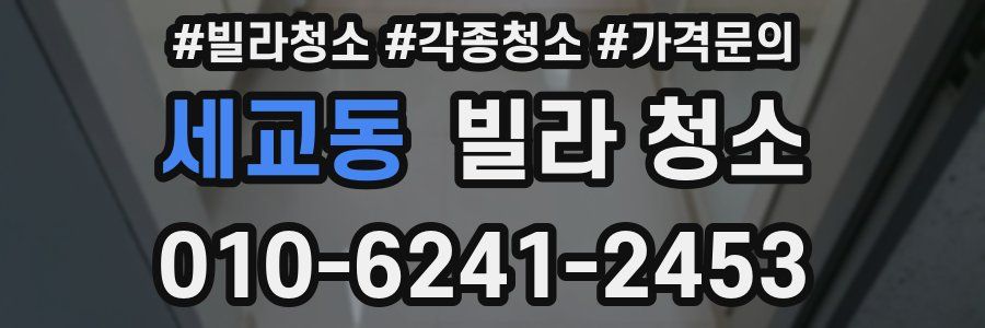 세교동 빌라 청소