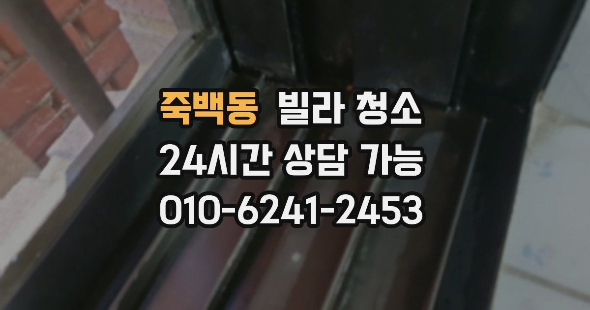 죽백동 빌라 청소