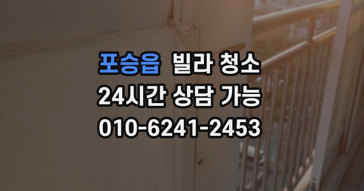 포승읍 빌라 청소