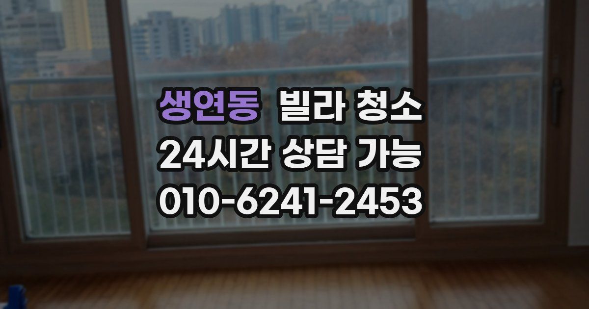 생연동 빌라 청소