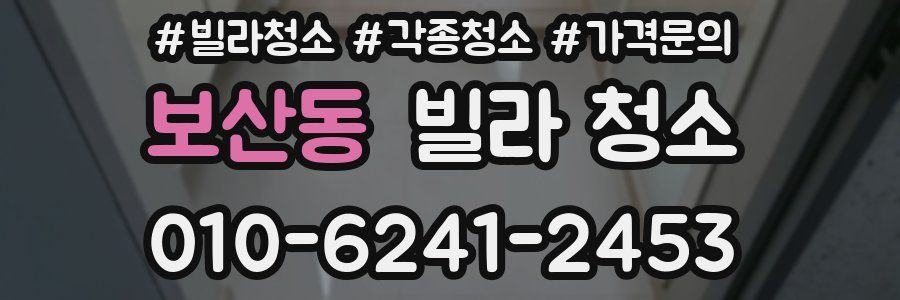 보산동 빌라 청소