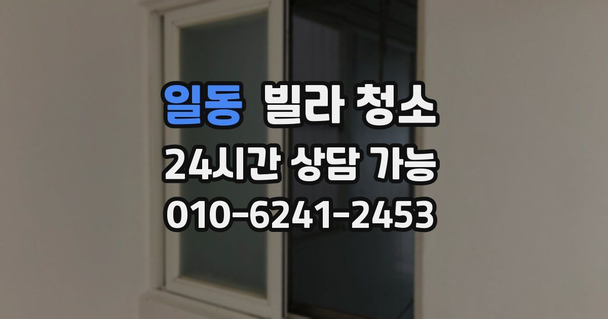 일동 빌라 청소