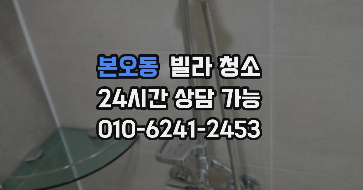 본오동 빌라 청소