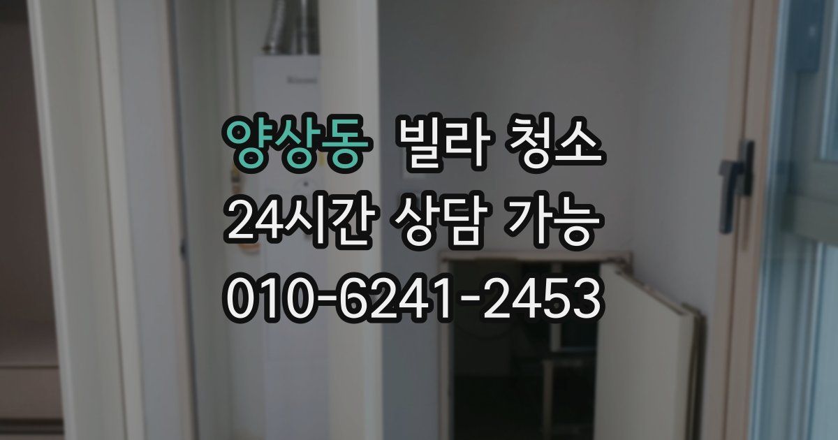 양상동 빌라 청소