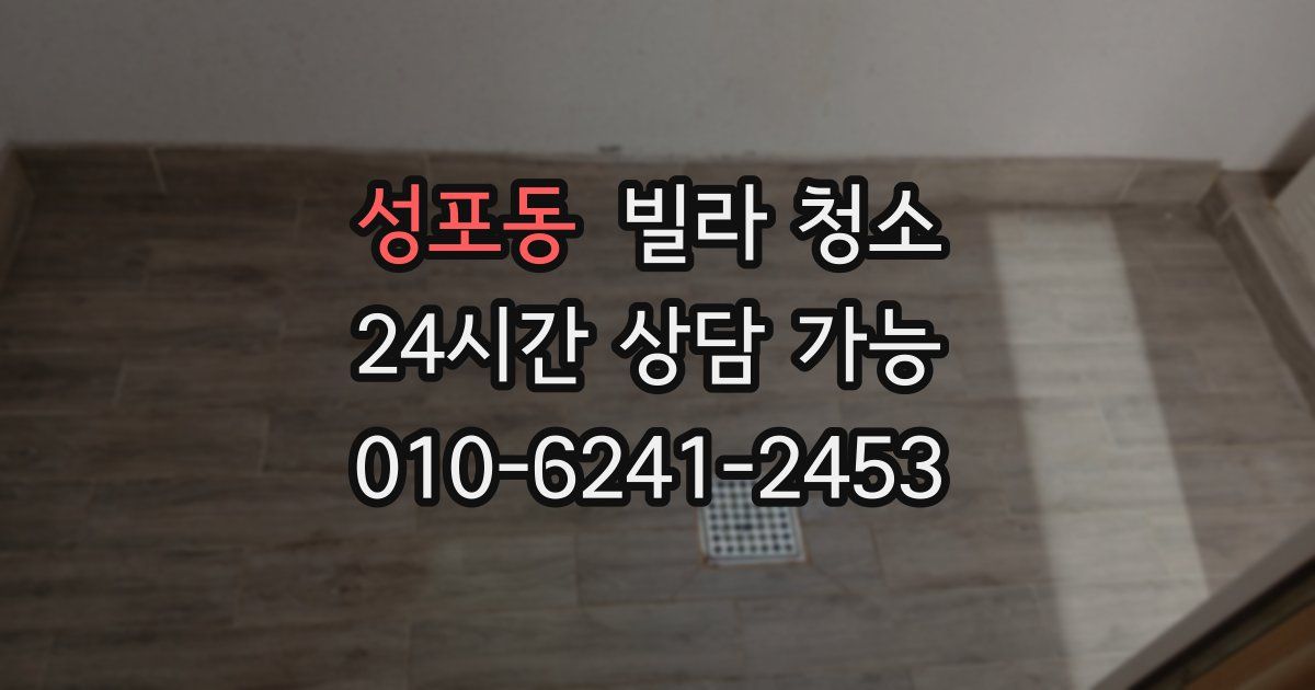 성포동 빌라 청소