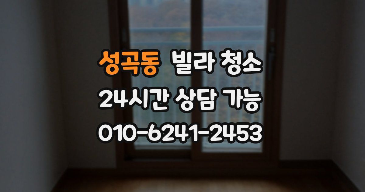 성곡동 빌라 청소