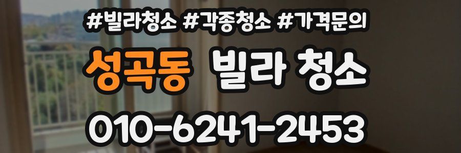 성곡동 빌라 청소