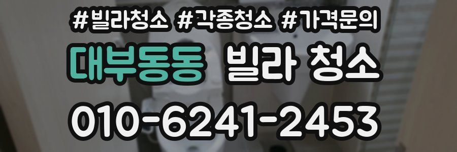 대부동동 빌라 청소