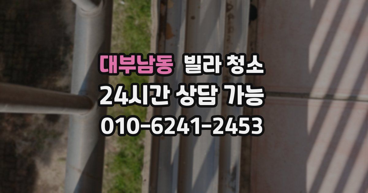 대부남동 빌라 청소
