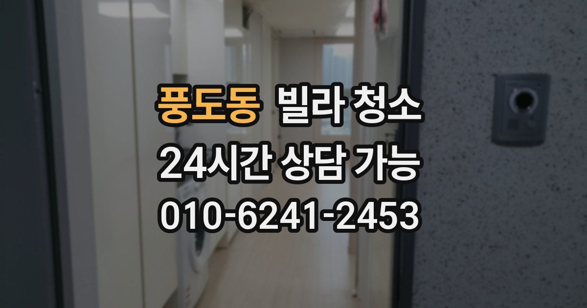 풍도동 빌라 청소