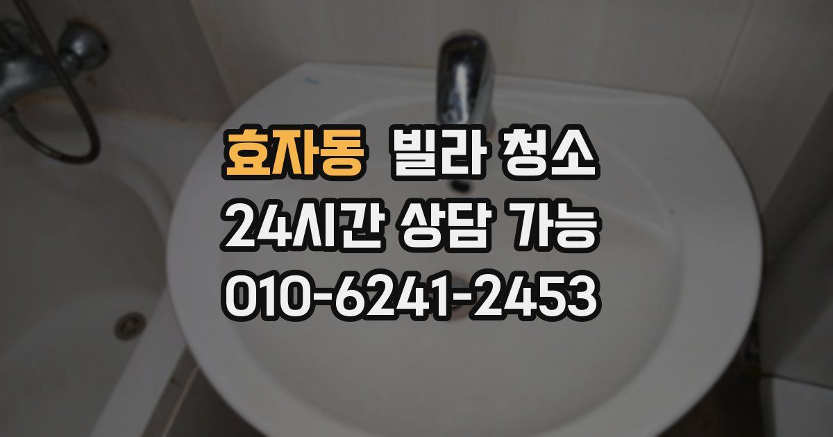 효자동 빌라 청소