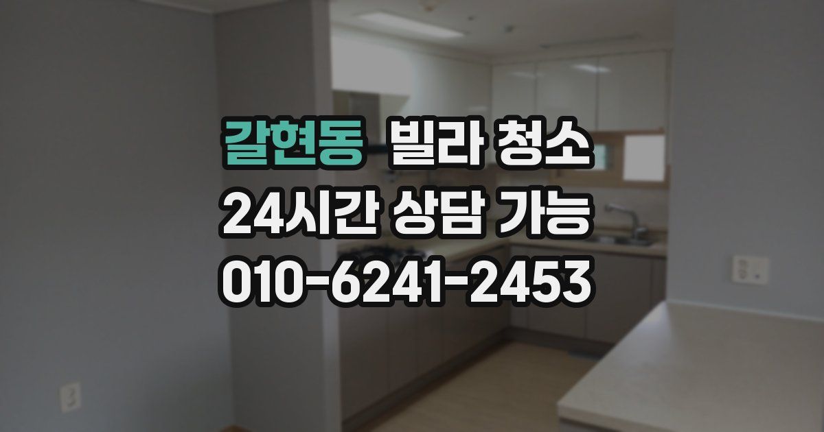 갈현동 빌라 청소