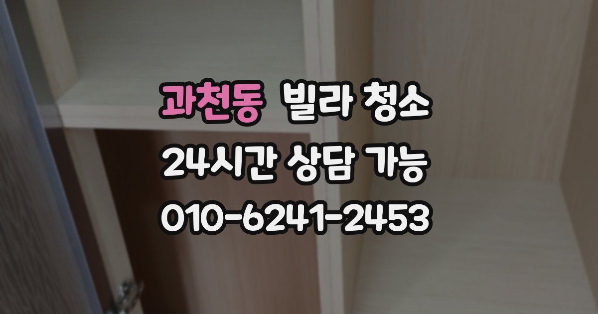 과천동 빌라 청소