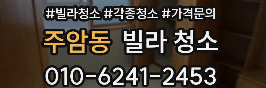 주암동 빌라 청소