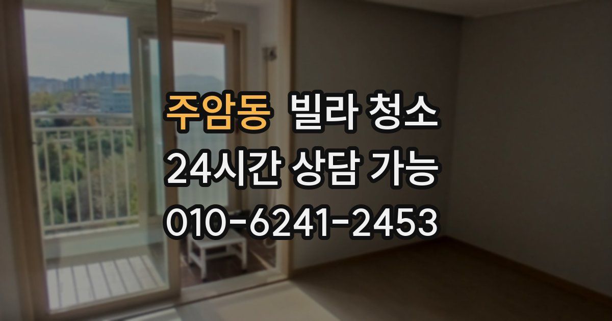 주암동 빌라 청소