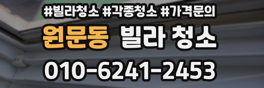 원문동 빌라 청소
