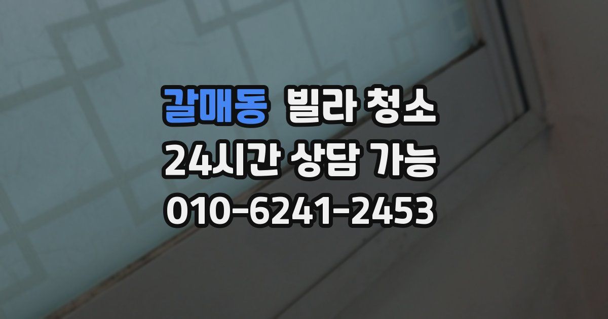 갈매동 빌라 청소