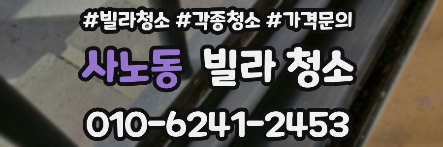 사노동 빌라 청소