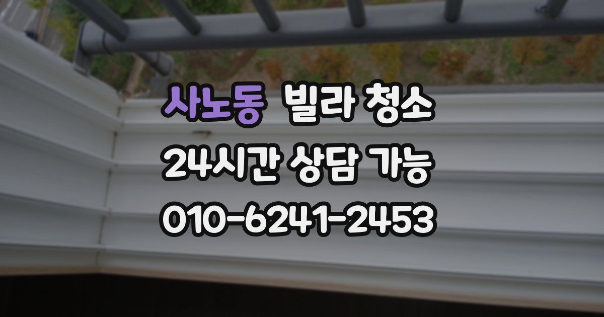 사노동 빌라 청소