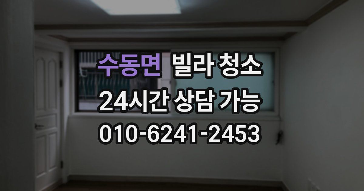 수동면 빌라 청소