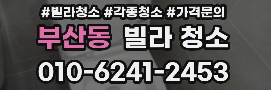 부산동 빌라 청소