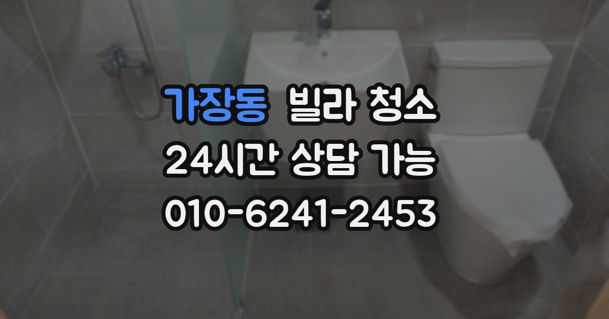 가장동 빌라 청소