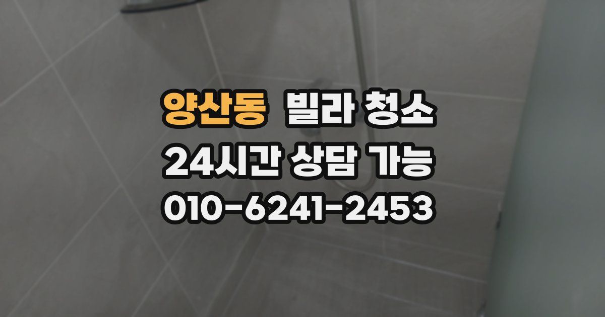 양산동 빌라 청소