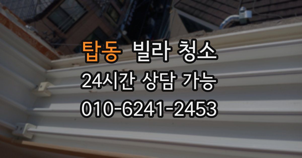 탑동 빌라 청소