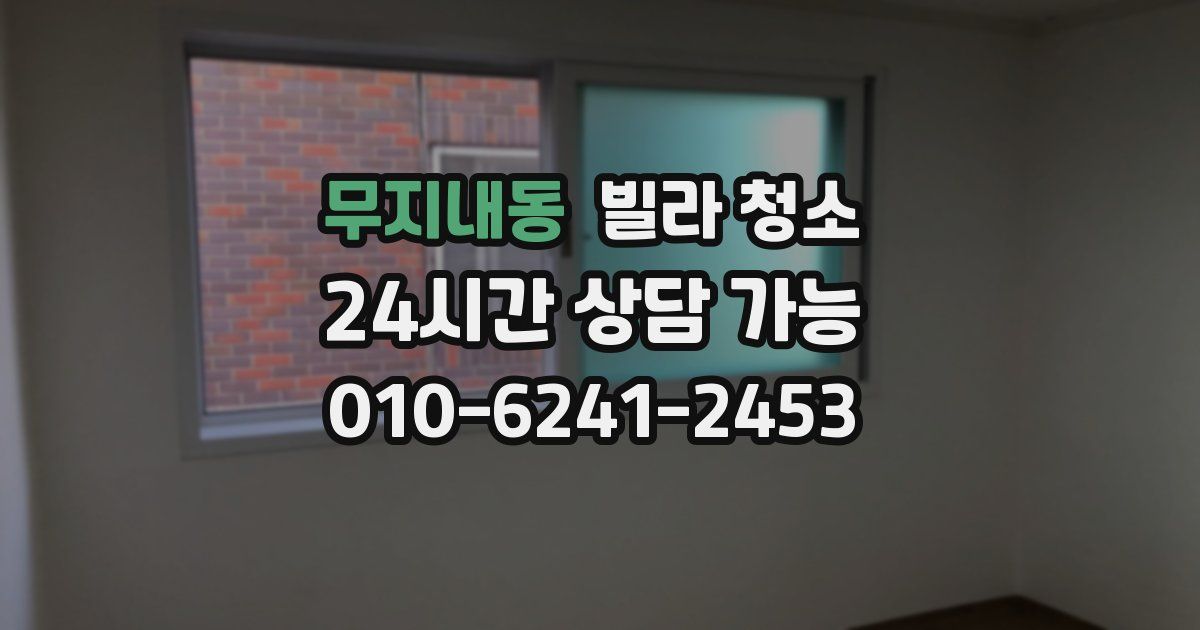 무지내동 빌라 청소