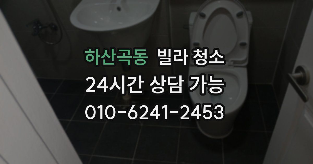 하산곡동 빌라 청소