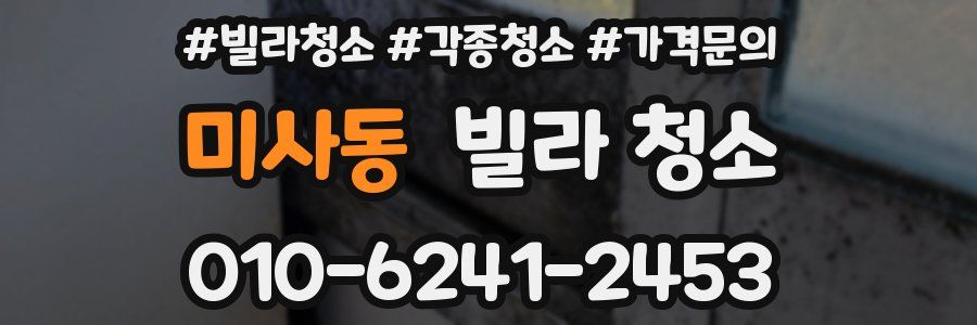미사동 빌라 청소