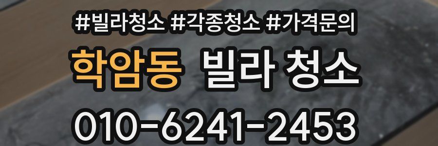 학암동 빌라 청소