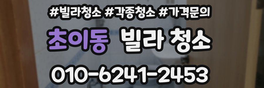 초이동 빌라 청소