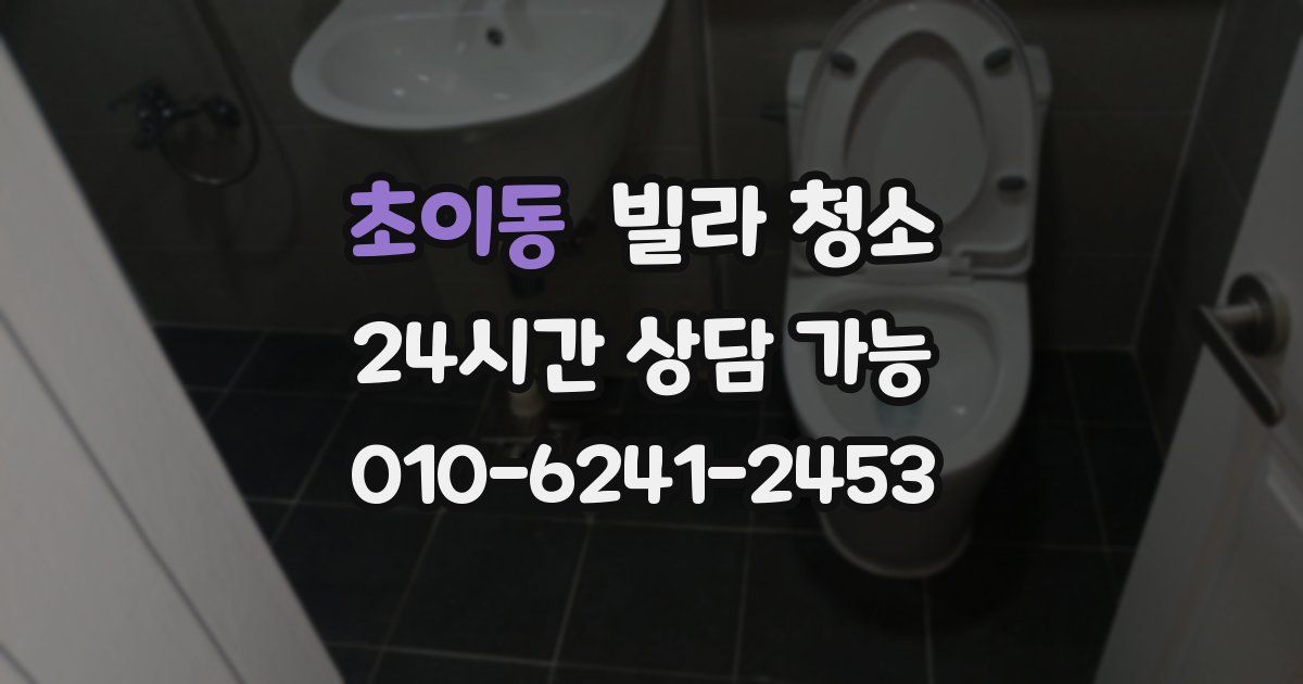 초이동 빌라 청소