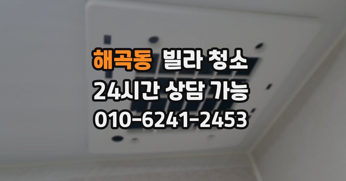 해곡동 빌라 청소