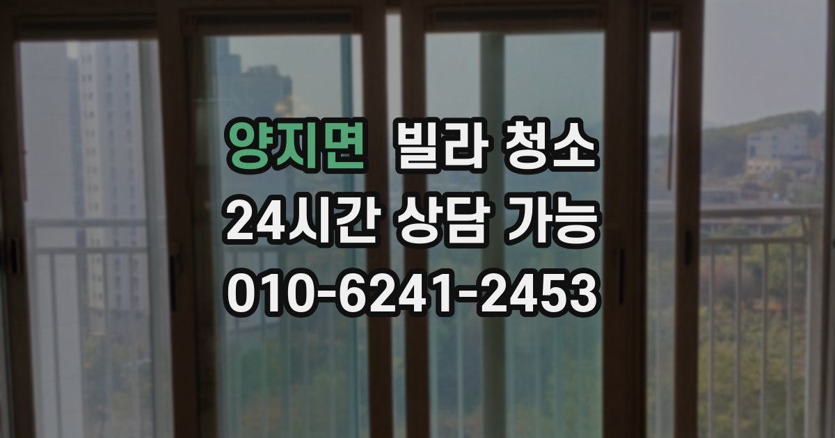 양지면 빌라 청소