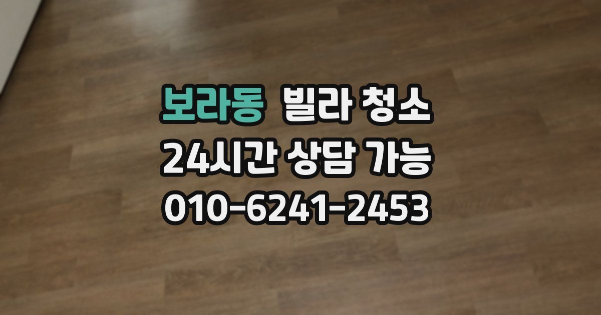 보라동 빌라 청소