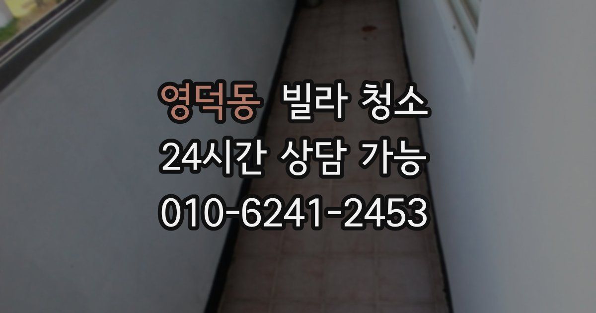 영덕동 빌라 청소