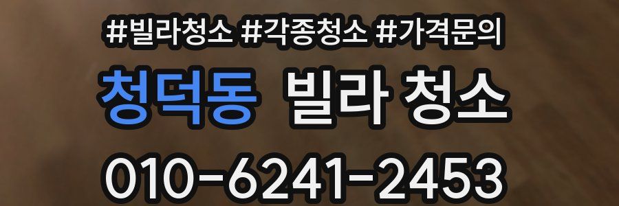 청덕동 빌라 청소