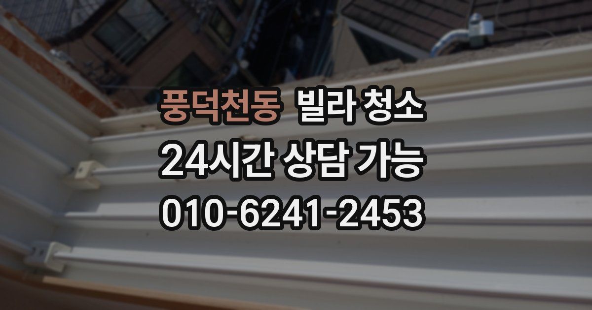 풍덕천동 빌라 청소