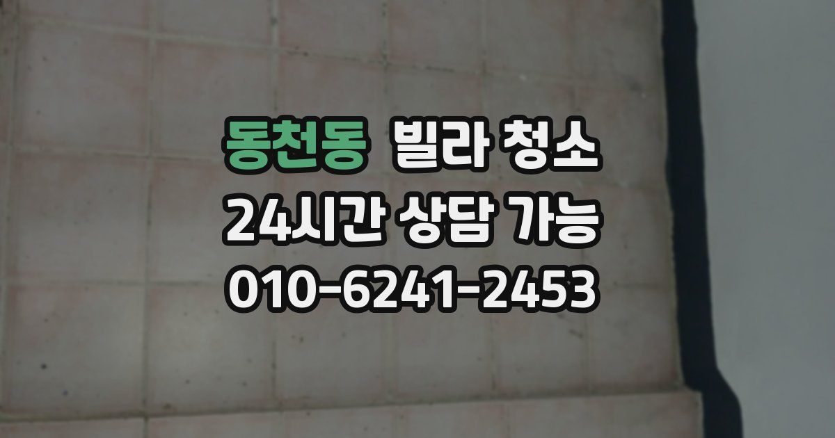 동천동 빌라 청소