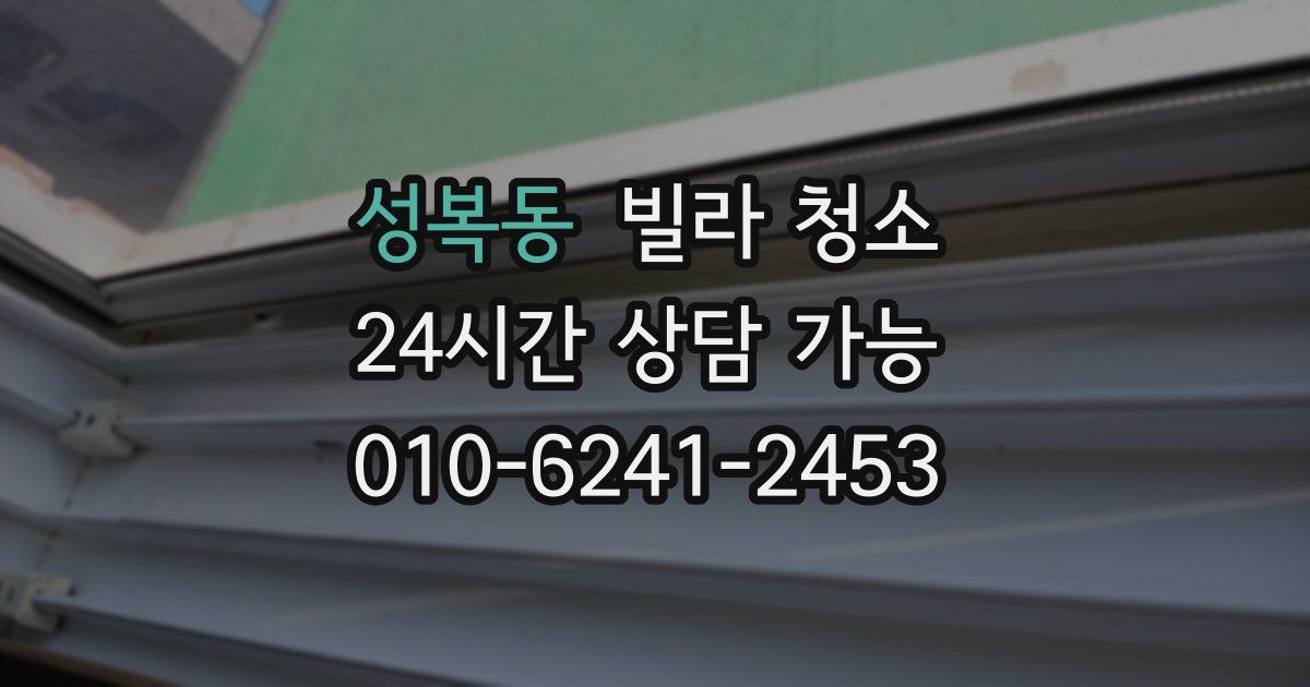 성복동 빌라 청소