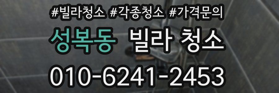 성복동 빌라 청소