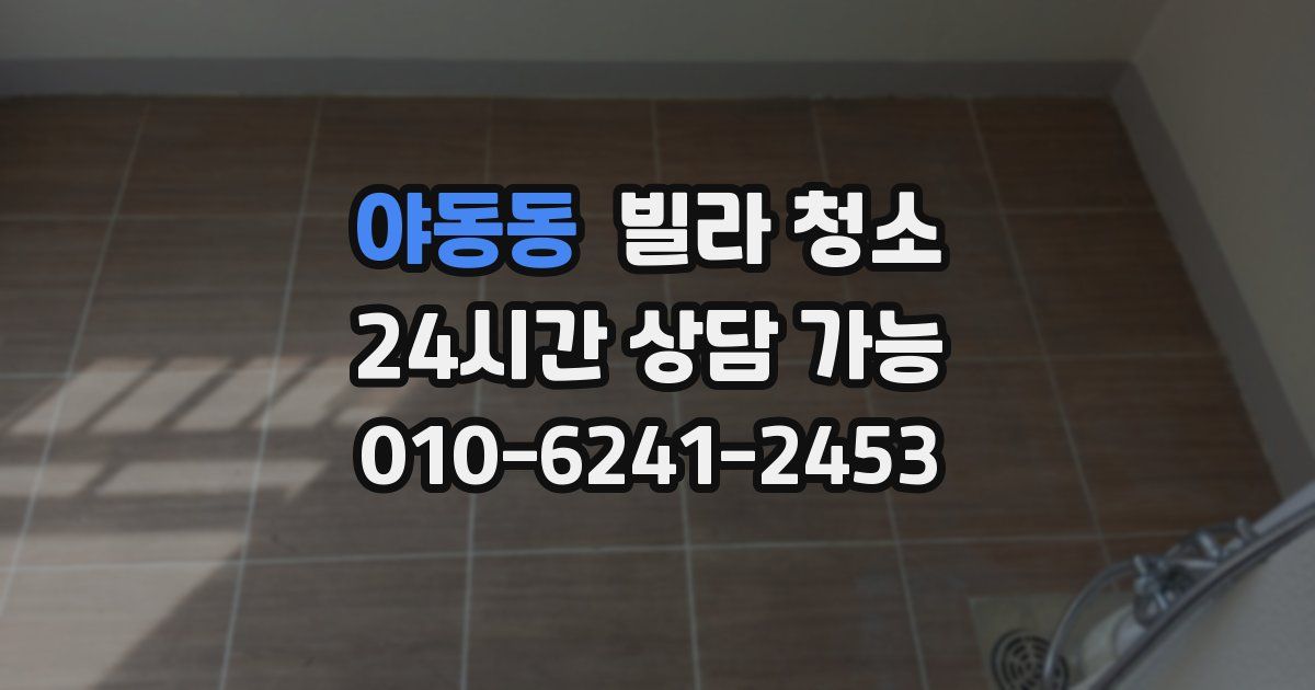 야동동 빌라 청소