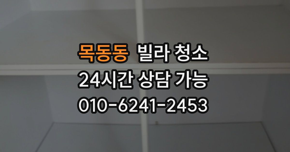 목동동 빌라 청소