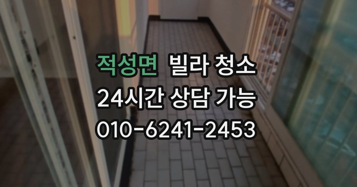 적성면 빌라 청소